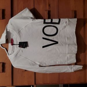 ❤️🖤HP🖤❤️ NWT n:Philanthropy: Belize Distressed Sweatshirt, White, Small